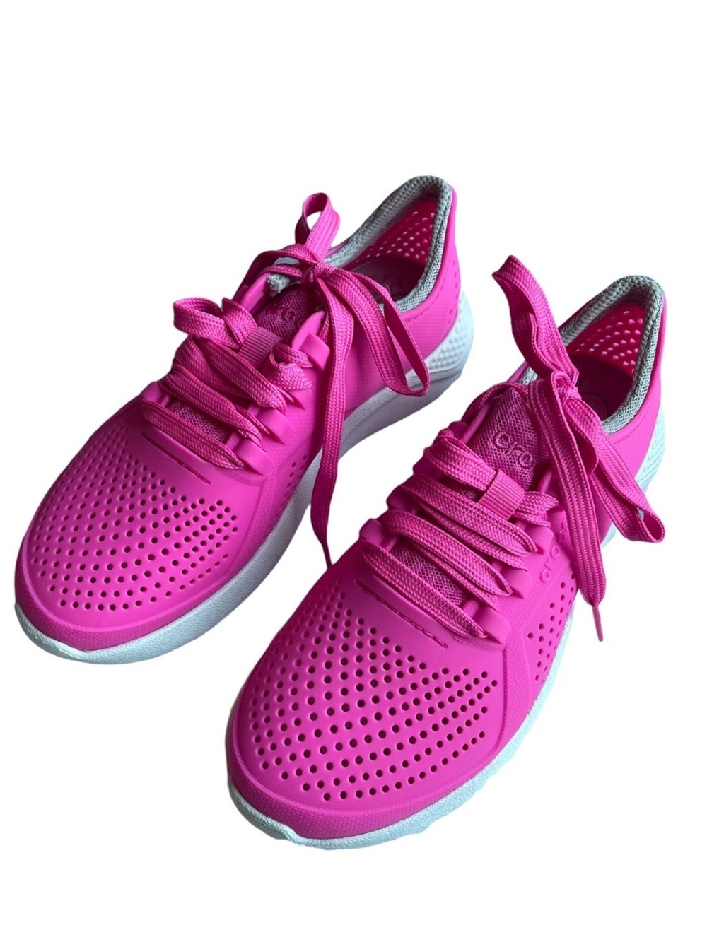 Crocs Womens Size 6 Literide Pacer Bright pink Sneakers comfort shoes